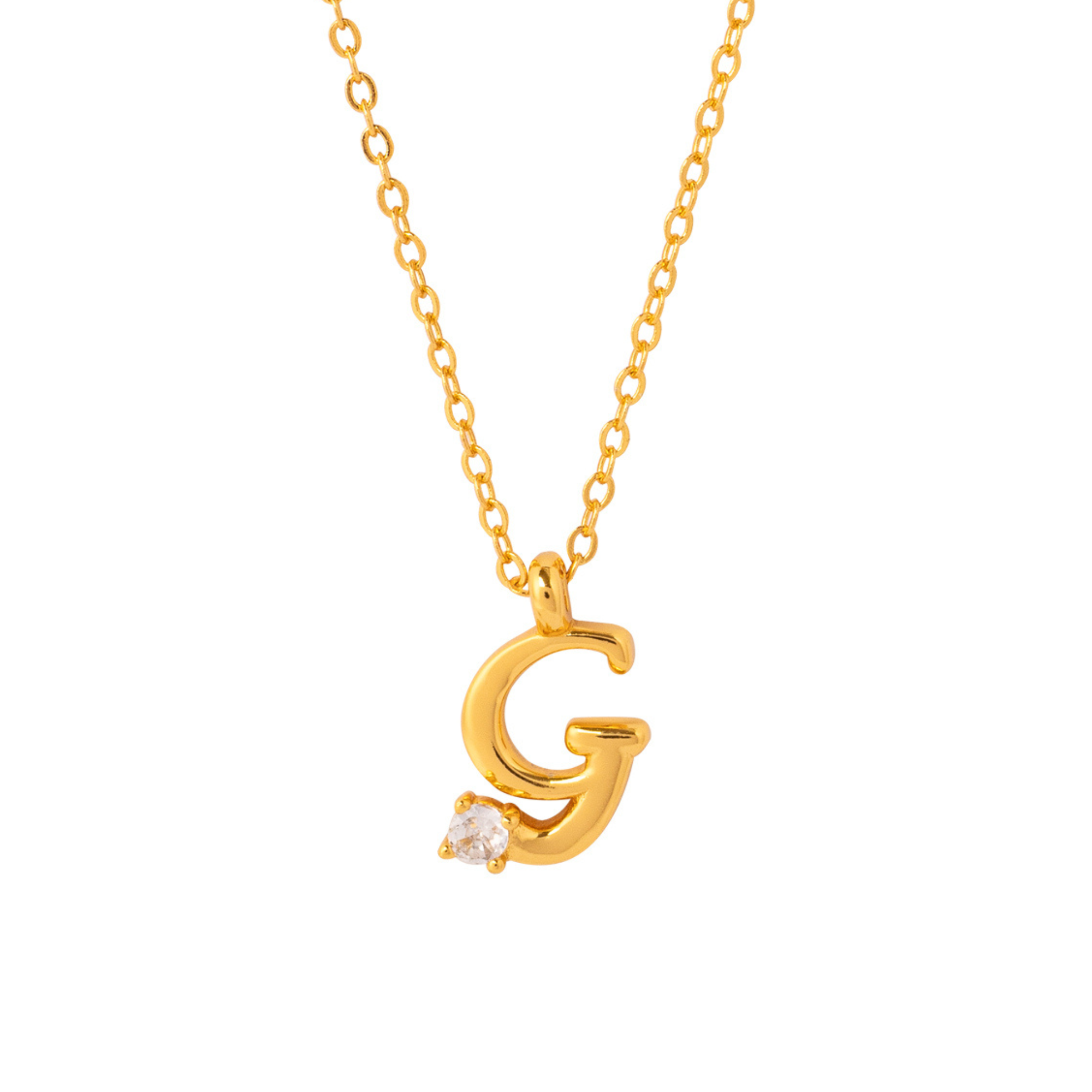 COLLAR INICIAL LUCKY BAÑADA EN ORO