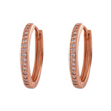 ARGOLLAS LISAS CIRCONES 18MM BAÑADAS EN ORO ROSADO