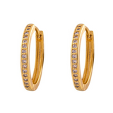 ARGOLLAS LISAS CIRCONES BAÑADAS EN ORO 18MM
