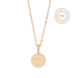 COLLAR MEDALLA LUXE 12MM PARA GRABAR BAÑADO EN ORO
