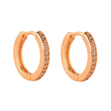 ARGOLLAS LISAS CIRCONES BAÑADAS EN ORO ROSADO 15MM