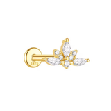 PIERCING LARA BAÑADO EN ORO (1 UNIDAD)