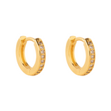 ARGOLLAS LISAS CIRCONES BAÑADAS EN ORO 12MM