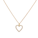 COLLAR CORAZÓN 2 BAÑADO EN ORO