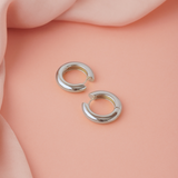 ARGOLLAS LIA 25MM BAÑADAS EN ORO BLANCO