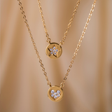 COLLAR MEDALLA ESTRELLA BAÑADO EN ORO