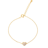 PULSERA CORAZÓN BAÑADA EN ORO