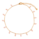 TOBILLERA SILA ROSADO BAÑADA EN ORO