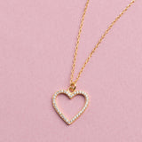 COLLAR CORAZÓN 2 BAÑADO EN ORO
