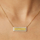 COLLAR PARA GRABAR BARRA BAÑADO EN ORO