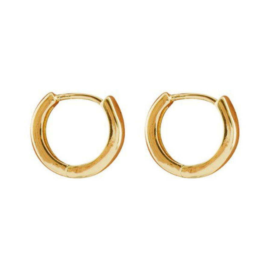 ARGOLLAS LISAS 10MM BAÑADAS EN ORO