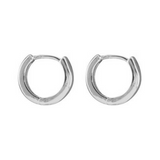 ARGOLLAS LISAS 10MM BAÑADAS EN ORO BLANCO