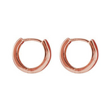 ARGOLLAS LISAS 10MM BAÑADAS EN ORO ROSADO