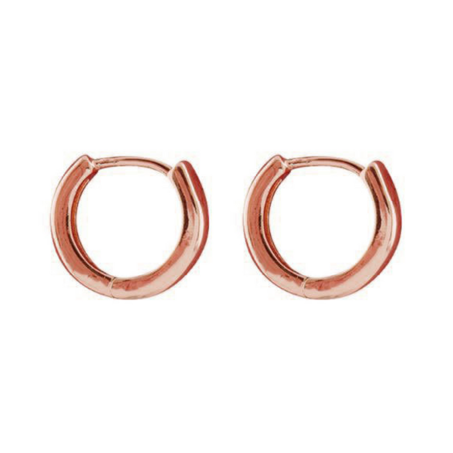 ARGOLLAS LISAS 10MM BAÑADAS EN ORO ROSADO