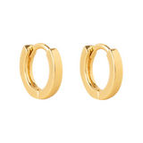 ARGOLLAS LISAS 12MM BAÑADAS EN ORO