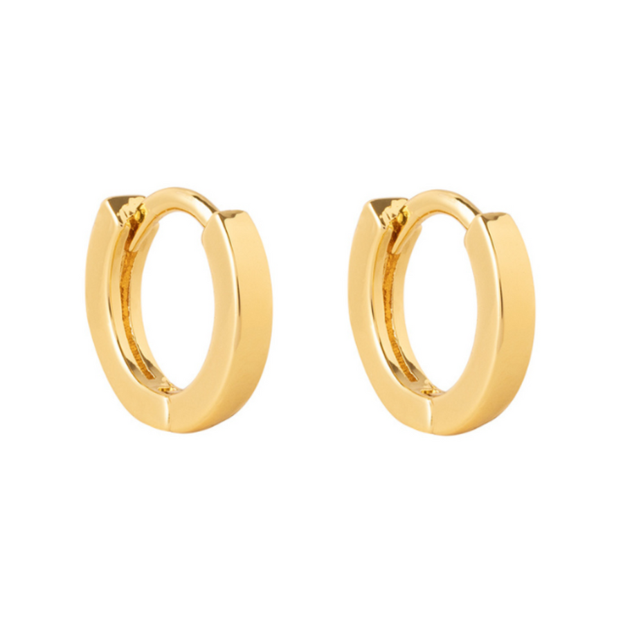 ARGOLLAS LISAS 12MM BAÑADAS EN ORO