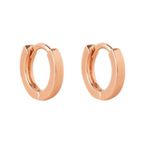 ARGOLLAS LISAS 12MM BAÑADAS EN ORO ROSADO