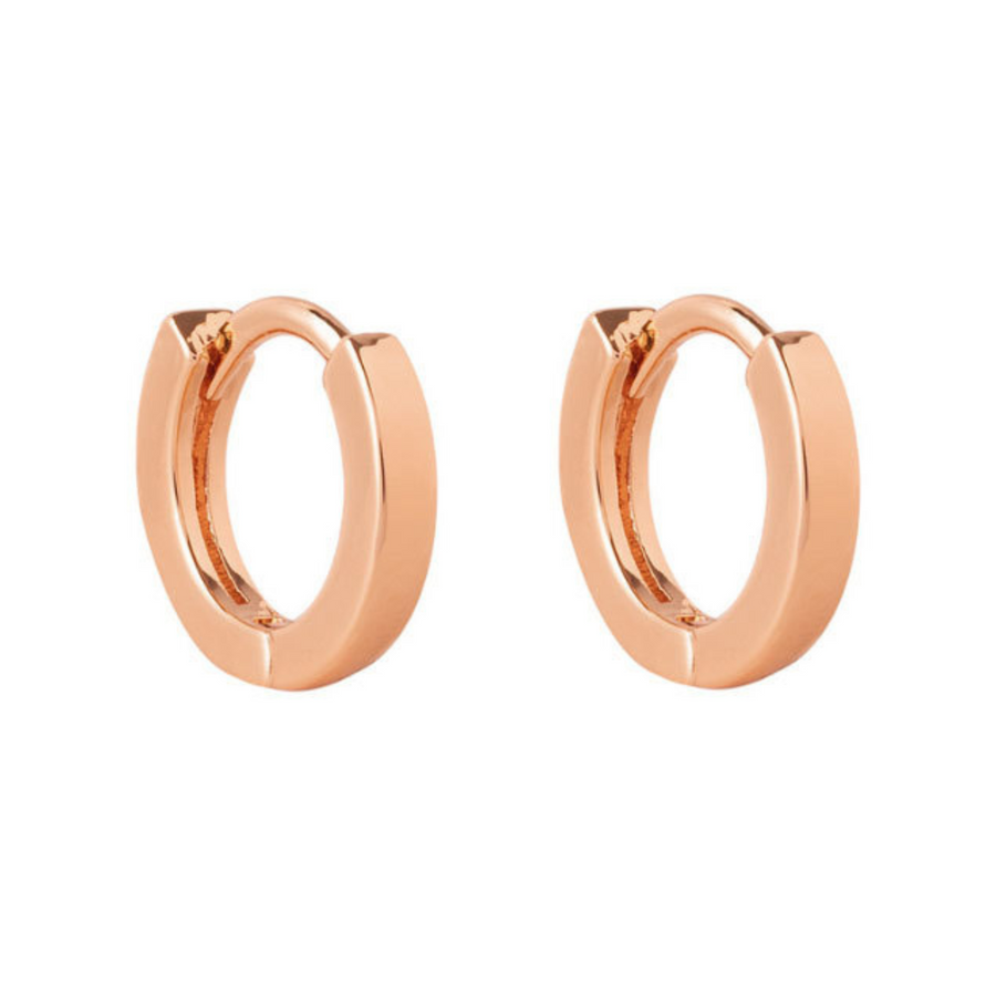 ARGOLLAS LISAS 12MM BAÑADAS EN ORO ROSADO
