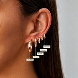 ARGOLLAS LISAS 10MM BAÑADAS EN ORO ROSADO