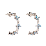 ARGOLLAS CRYSTAL BAÑADAS EN ORO BLANCO