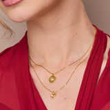 COLLAR INICIAL LUCKY BAÑADA EN ORO