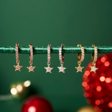 ARGOLLAS ESTRELLA CIRCONES BAÑADAS EN ORO