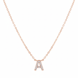 COLLAR INICIAL SHINE BAÑADO EN ORO ROSADO