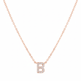 COLLAR INICIAL SHINE BAÑADO EN ORO ROSADO