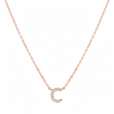 COLLAR INICIAL SHINE BAÑADO EN ORO ROSADO