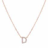 COLLAR INICIAL SHINE BAÑADO EN ORO ROSADO