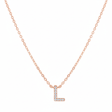 COLLAR INICIAL SHINE BAÑADO EN ORO ROSADO