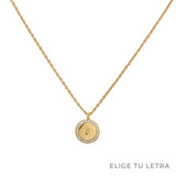 COLLAR MEDALLA INICIAL BAÑADO EN ORO