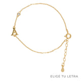 PULSERA INICIAL BAÑADA EN ORO