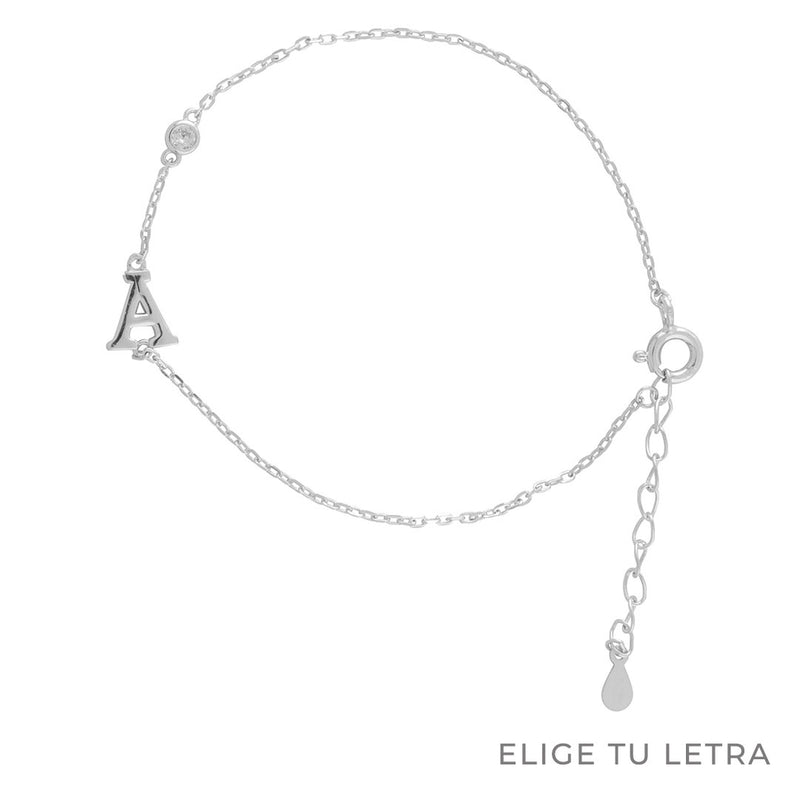 PULSERA INICIAL PLATA | BOAZ JOYAS