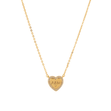 COLLAR PARA GRABAR CORAZÓN BAÑADO EN ORO
