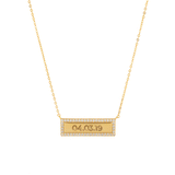 COLLAR PARA GRABAR BARRA BAÑADO EN ORO