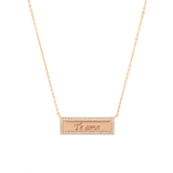 COLLAR PARA GRABAR BARRA BAÑADO EN ORO ROSADO