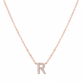 COLLAR INICIAL SHINE BAÑADO EN ORO ROSADO