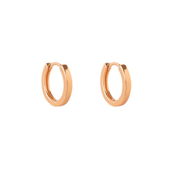 ARGOLLAS LISAS 15MM BAÑADAS EN ORO ROSADO | BOAZ JOYAS