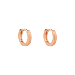 ARGOLLAS LISAS 12MM BAÑADAS EN ORO ROSADO | BOAZ JOYAS