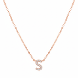 COLLAR INICIAL SHINE BAÑADO EN ORO ROSADO