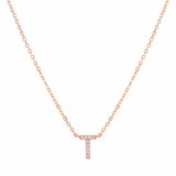 COLLAR INICIAL SHINE BAÑADO EN ORO ROSADO