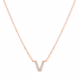 COLLAR INICIAL SHINE BAÑADO EN ORO ROSADO