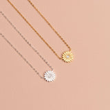 COLLAR GIRASOL BAÑADO EN ORO