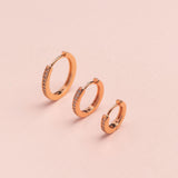 ARGOLLAS LISAS CIRCONES BAÑADAS EN ORO ROSADO 15MM