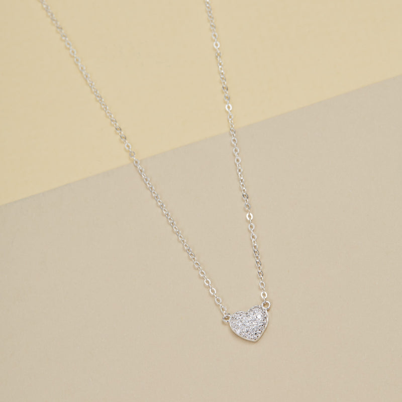 COLLAR CORAZÓN PLATA | BOAZ JOYAS