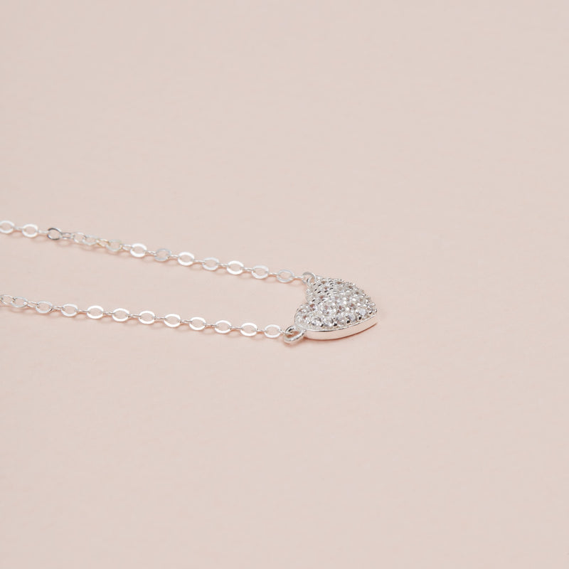 COLLAR CORAZÓN PLATA | BOAZ JOYAS