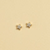 AROS MINI STARS CIRCONES BAÑADOS EN ORO