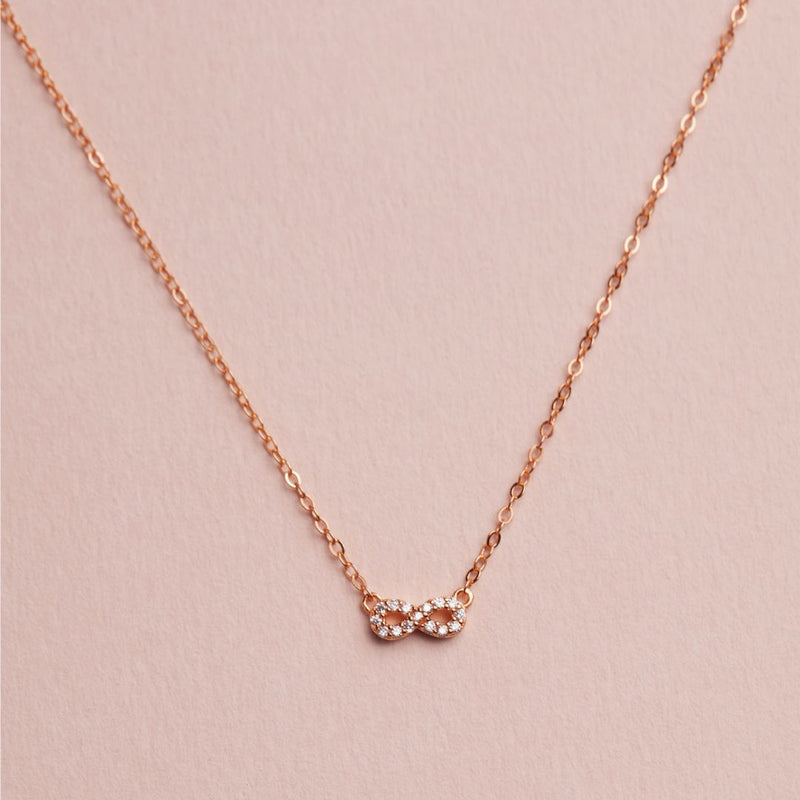 COLLAR INFINITO BAÑADO EN ORO ROSADO | BOAZ JOYAS