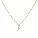 COLLAR INICIAL CIRCONES BAÑADO EN ORO